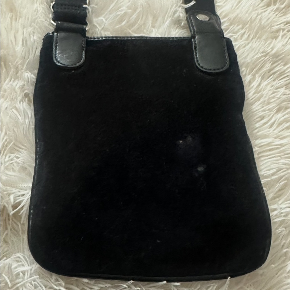 Juicy Couture Y2K Black Velour Crossbody Bag – 2011 Vintage Pink Sparkles - Picture 5 of 16